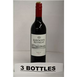 3 BOTTLES OF RAWSON'S RETREAT MERLOT 2013