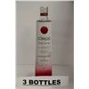Image 1 : 3 BOTTLES OF CIROC RED BERRY SPIRIT DRINK