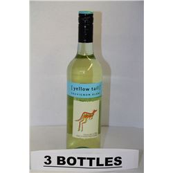 3 BOTTLES OF YELLOW TAIL SAUVIGNON BLANC