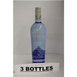 3 BOTTLES OF PINNACLE VODKA