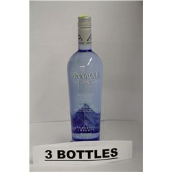 3 BOTTLES OF PINNACLE VODKA