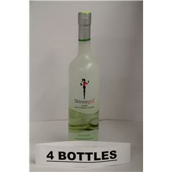 4 BOTTLES OF SKINNY GIRL CUCUMBER VODKA