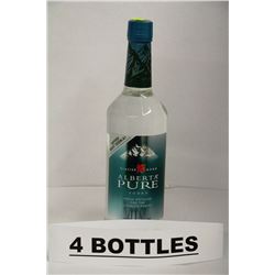 4 BOTTLES OF ALBERTA PURE VODKA