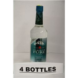 4 BOTTLES OF ALBERTA PURE VODKA