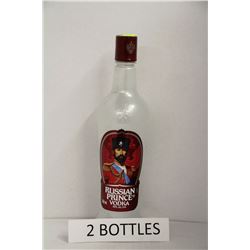 2 BOTTLES OF RUSSIAN PRINCE VODKA