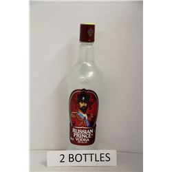 2 BOTTLES OF RUSSIAN PRINCE VODKA
