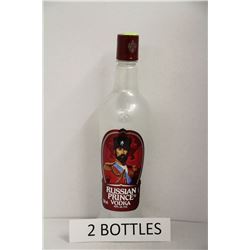2 BOTTLES OF RUSSIAN PRINCE VODKA