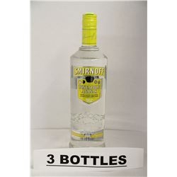 3 BOTTLES OF SMIRNOFF PINEAPPLE VODKA