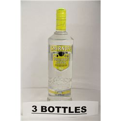 3 BOTTLES OF SMIRNOFF PINEAPPLE VODKA