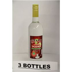 3 BOTTLES OF STARS CAESAR VODKA