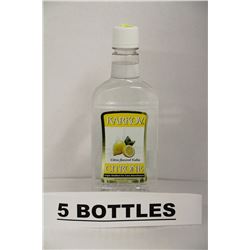 5 BOTTLES OF KARKOV CITRUS FLAVORED VODKA
