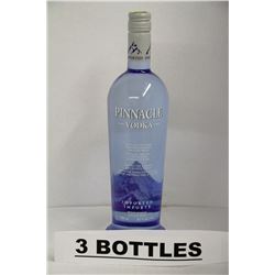 3 BOTTLES OF PINNACLE VODKA