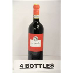 4 BOTTLES OF TOSCOLO CHIANTI RED WINE