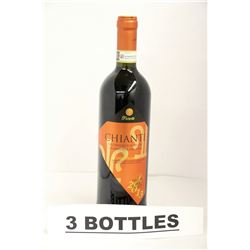 3 BOTTLES OF FIORETTI CHIANTI RED WINE