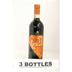 3 BOTTLES OF FIORETTI CHIANTI RED WINE