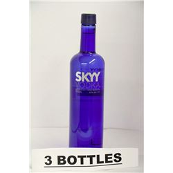 3 BOTTLES OF SKYY VODKA
