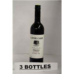 4 BOTTLES OF LAYER CAKE ZINFANDEL 2011 RED WINE