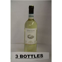 3 BOTTLES OF CAMPOGRANDE ORVIETO 2013 WHITE WINE