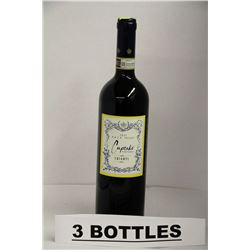 3 BOTTLES OF CUPCAKE CHIANTI 2011 RED WINE