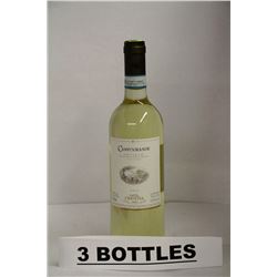 3 BOTTLES OF CAMPOGRANDE ORVIETO 2013 WHITE WINE