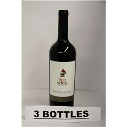 3 BOTTLES OF RED ROCK WINEMAKER'S BLEND WINE