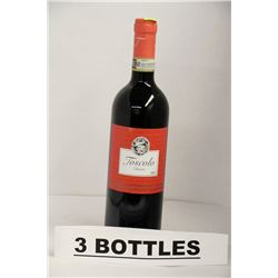 3 BOTTLES OF TOSCOLO CHIANTI RED WINE