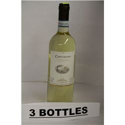 3 BOTTLES OF CAMPOGRANDE ORVIETO WHITE WINE