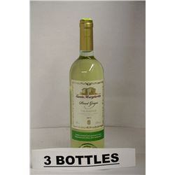 3 BOTTLES OF SANTA MARGHERITA PINOT GRIGIO 2013