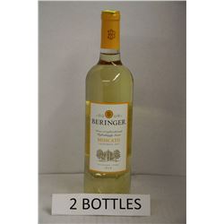2 BOTTLES OF BERINGER MOSCATO WHITE WINE