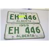 Image 1 : PAIR OF ALBERTA 1959 ALBERTA PLATES