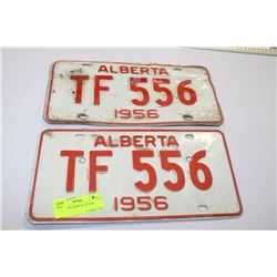 PAIR OF 1956 ALBERTA PLATES