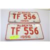 Image 1 : PAIR OF 1956 ALBERTA PLATES
