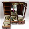 Image 1 : MUSICAL JEWELLERY BOX & CONTENTS
