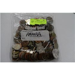 BAG OF MISC CANADIAN & WORLD COINS