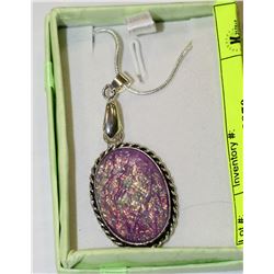 TIGERS EYE PENDANT  SILVERPLATED SETTING