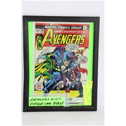 AVENGERS NO. 107 EARLY 70'S COMIC BOOK DISPLAY