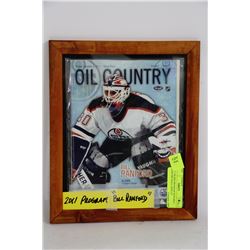2011 OILERS PROGRAM WITH BILL RANFORD WALL DISPLAY