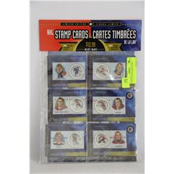 SLEEVE OF NHL STAMP CARDS