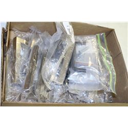 8 BRUSHED NICKEL KITCHEN DOOR HANDLES - 4" O/C