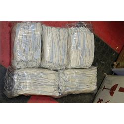 FIVE BUNDLES OF 12 NEW WORK GLOVES