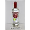 Image 1 : THREE 750ML BOTTLES OF SMIRNOFF VODKA 40%