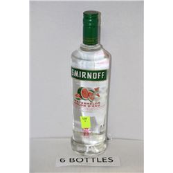 SIX 750ML BOTTLES OF SMIRNOFF WATERMELON VODKA 35%