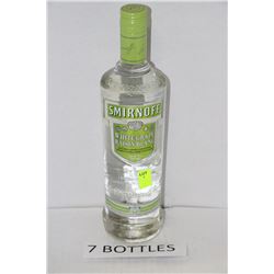 SEVEN 750ML BOTTLES OF SMIRNOFF WHITE GRAPE VODKA