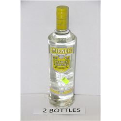 TWO 750ML BOTTLES OF SMIRNOFF CITRUS VODKA 35%