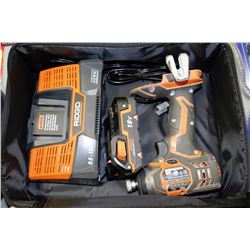 RIDGID IMPACT DRILL WITH BATTERY CHARGER