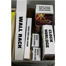 BOX OF NEW KITCHEN ACCESSORIES W/ DYNAMIC MIC