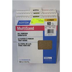 THREE BOXES OF NORTON 60 GRIT SANDPAPER