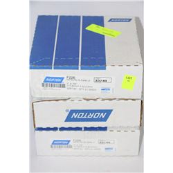 THREE BOXES OF NORTON 7" X 7/8" SANDING DISCS
