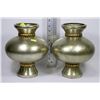 Image 1 : PAIR OF VASES - SILVER LEAF FINISH