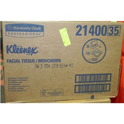 CASE OF 36 BOXES OF KLEENEX FACIAL TISSUE